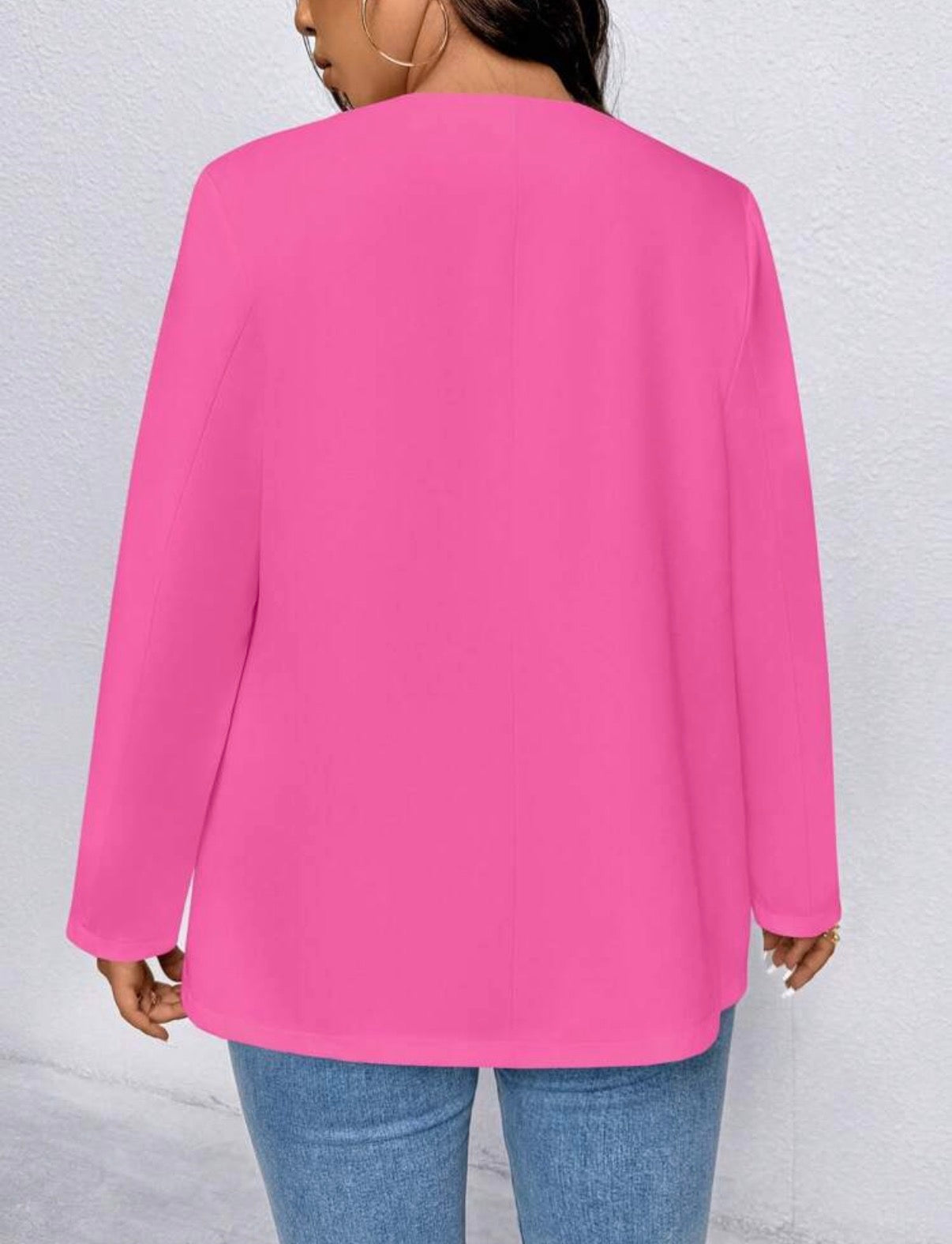 CURVE-Classic-Hot-Pink-Relaxed-Blazer-back