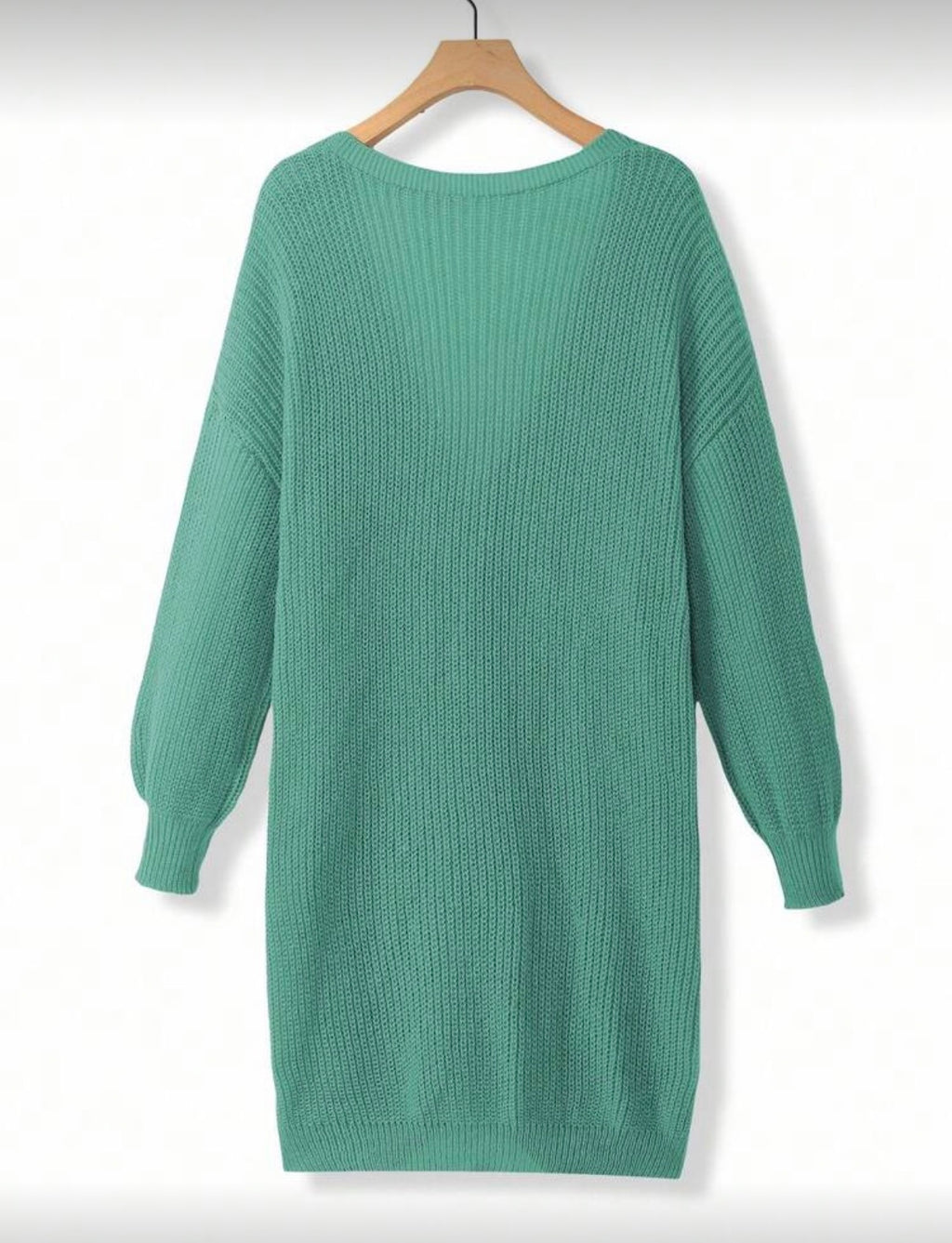 CURVE-Green-Longer-Length-Cardigan-back