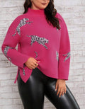 CURVE-Hot-Pink-Leopard-Scattered-Motive-Knit-front