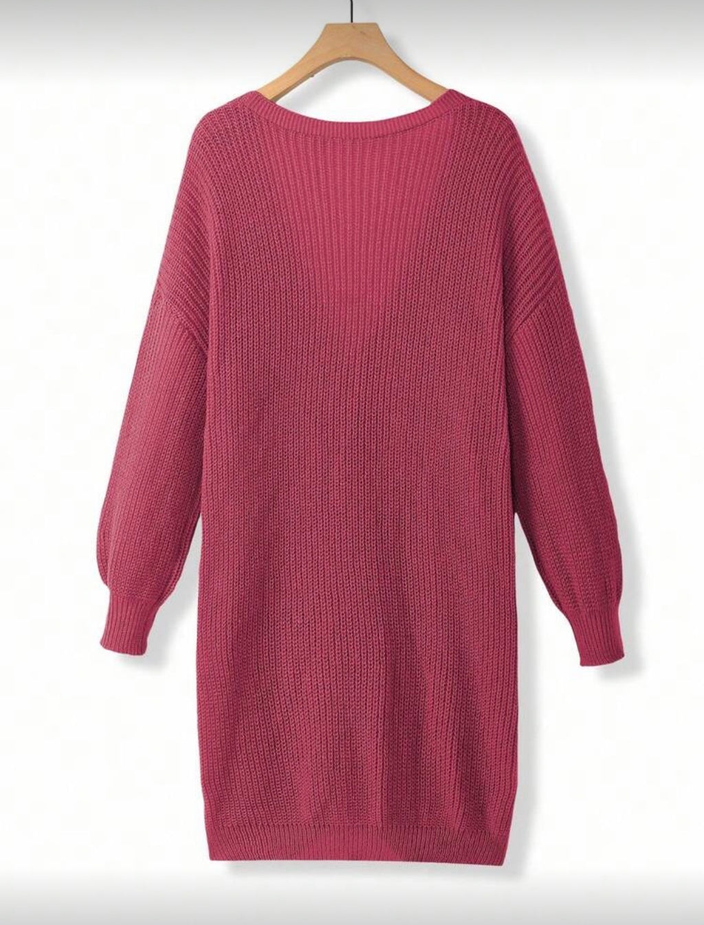 CURVE-Hot-Pink-Longer-Length-Cardigan-back