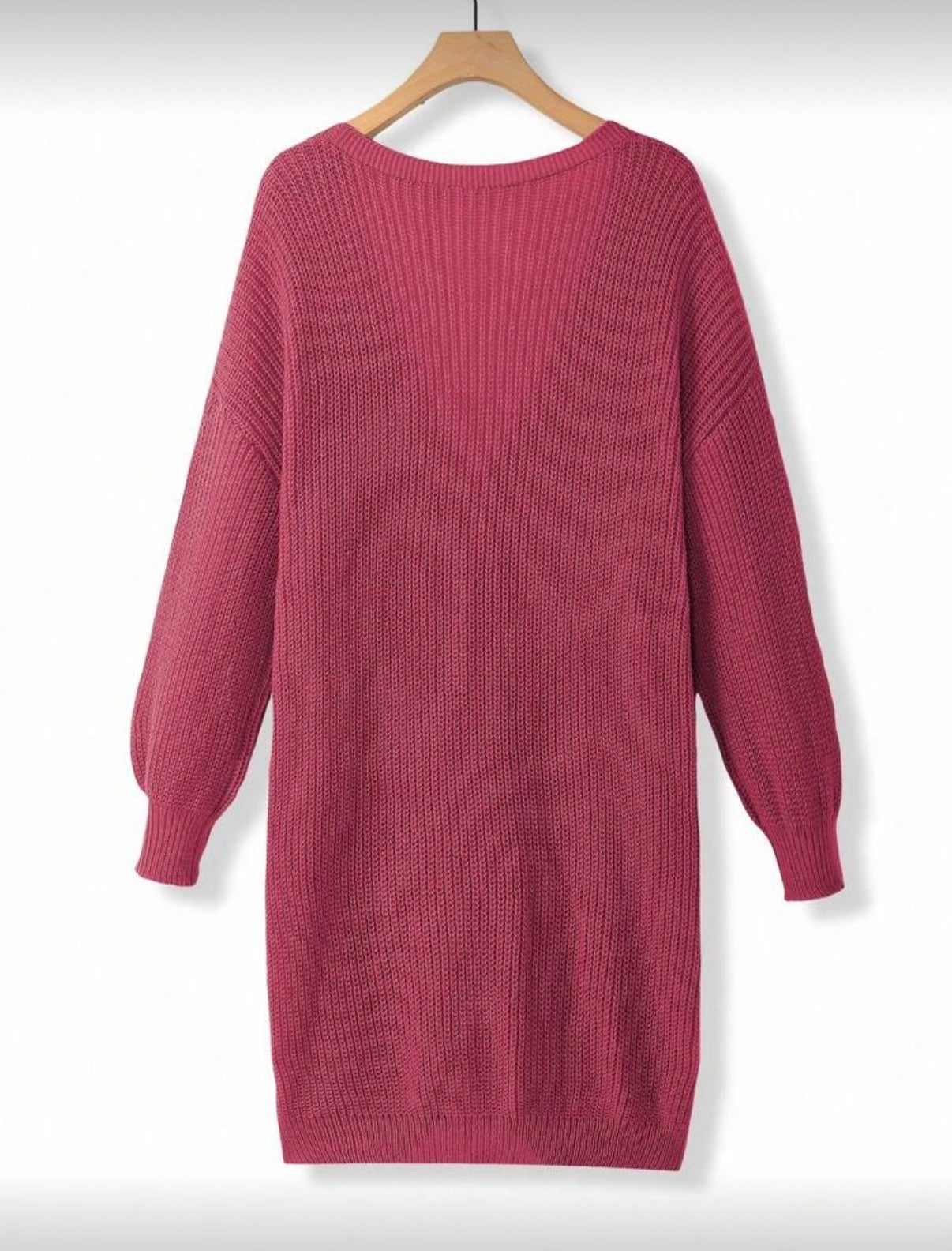 CURVE-Hot-Pink-Longer-Length-Cardigan-back