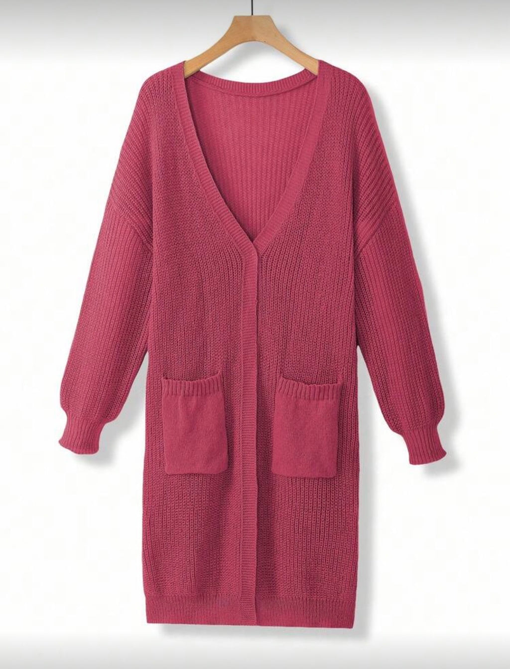 CURVE-Hot-Pink-Longer-Length-Cardigan-front-