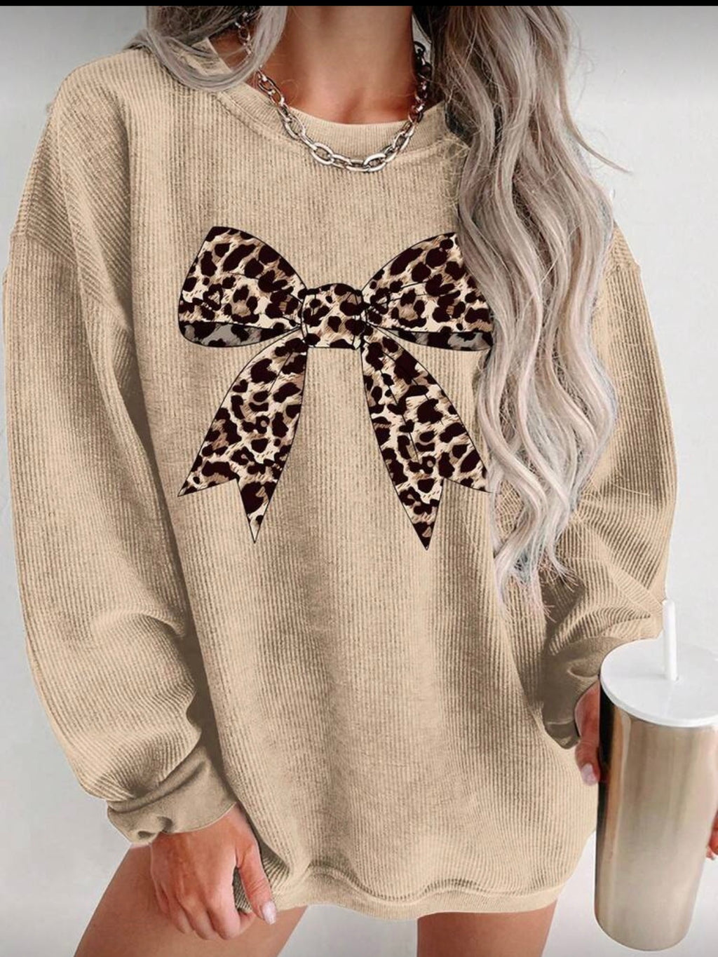 CURVE-Leopard-Bow-Knit-Sweatshirt-front