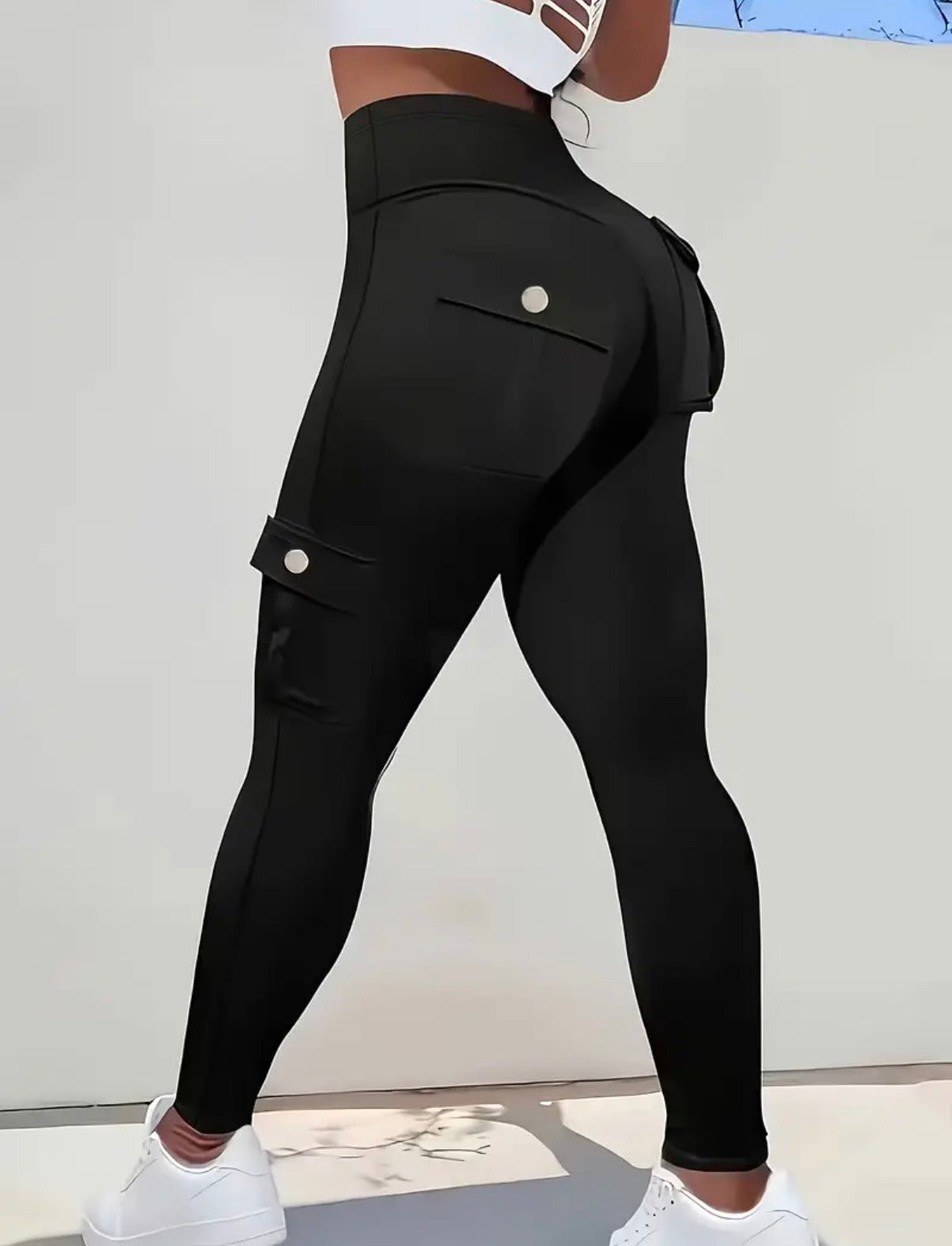 CURVE-Pocketed-Tummy-Control-Leggings-side-black