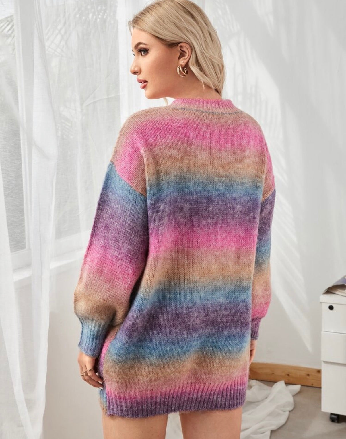 CURVE-Rainbow-Ombre-Long-Length-Sweater-back