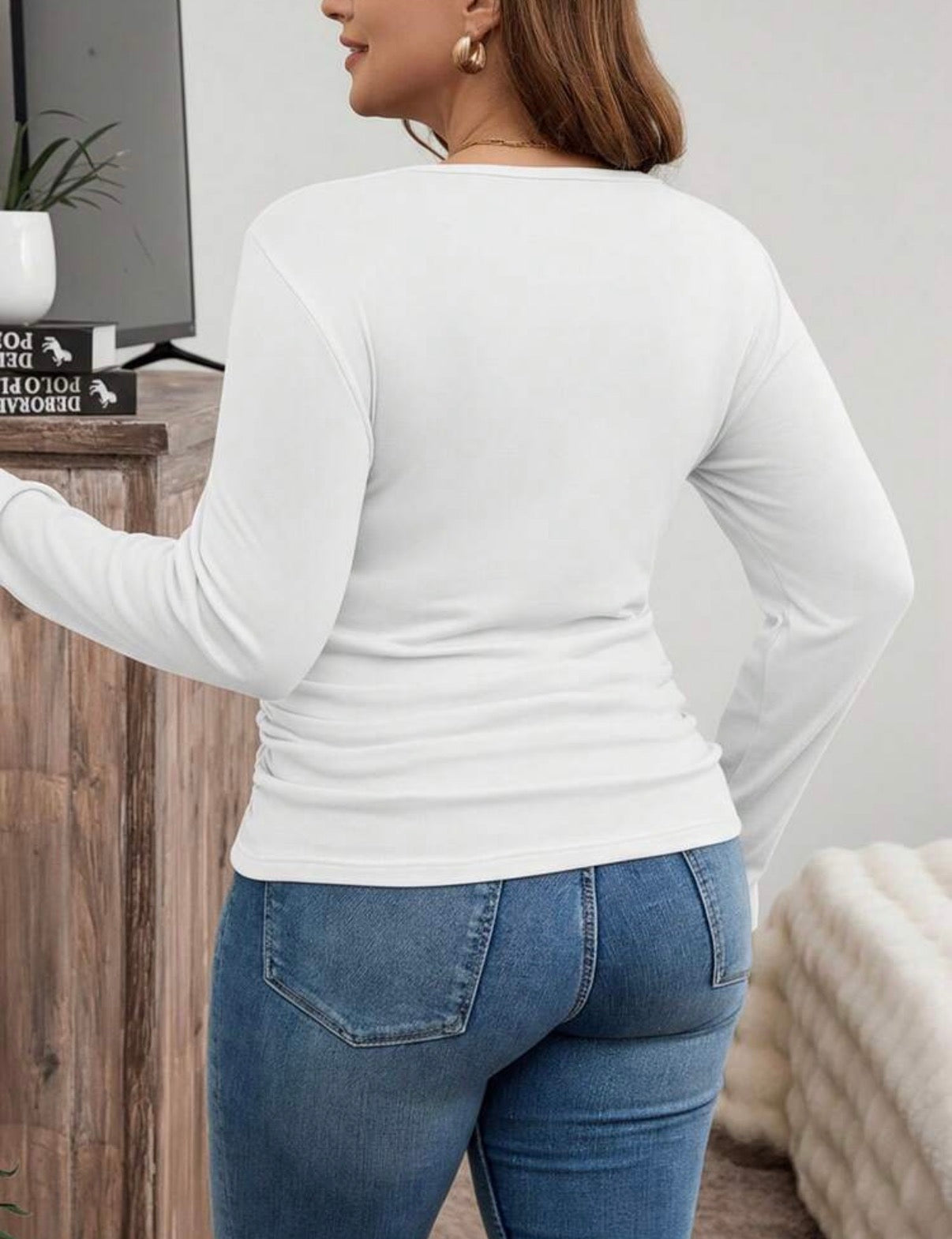 CURVE-WInter-Long-Sleeve-White-Thermal-Lined-Top-back