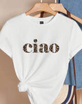 Ciao-White-Leopard-Print-Graphic-T-Shirt-front