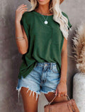 Clasic-Forest-Green-Longer-Length-Pocket-T-Shirt-front