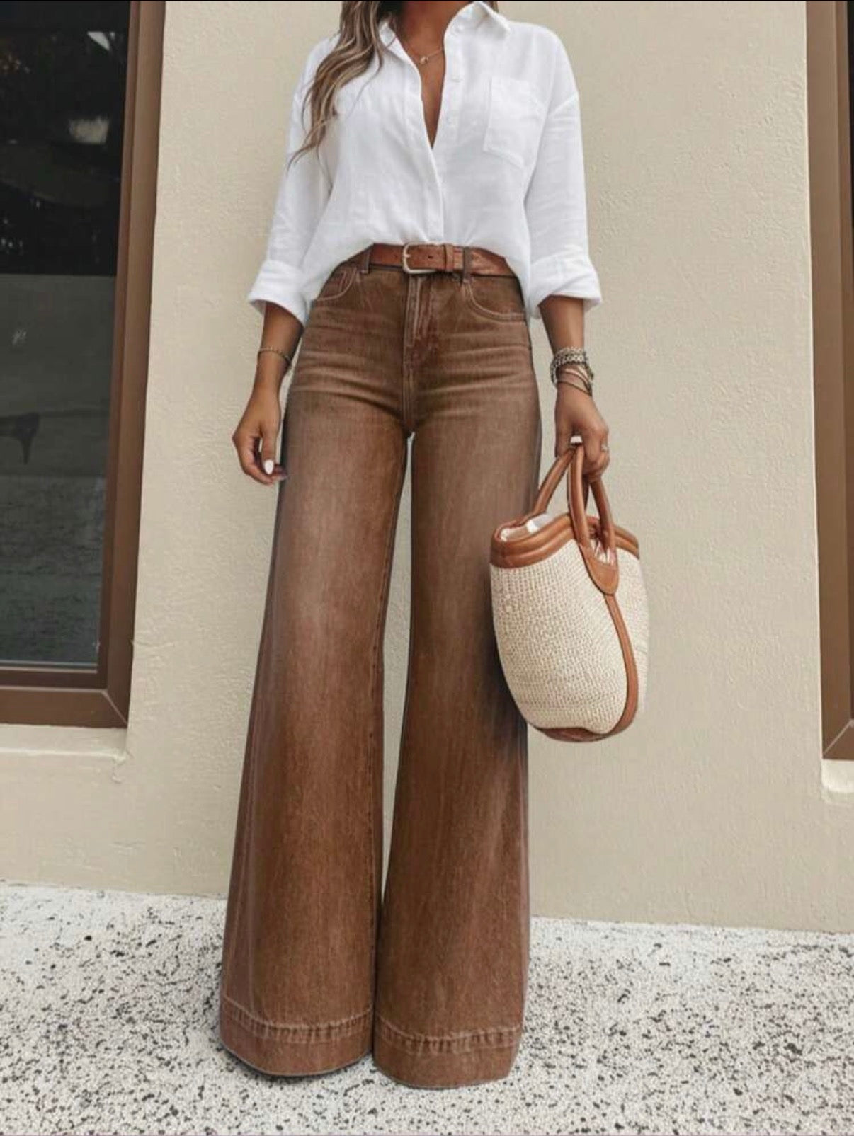 Classic-Wide-Leg-Denim-Mocha-front