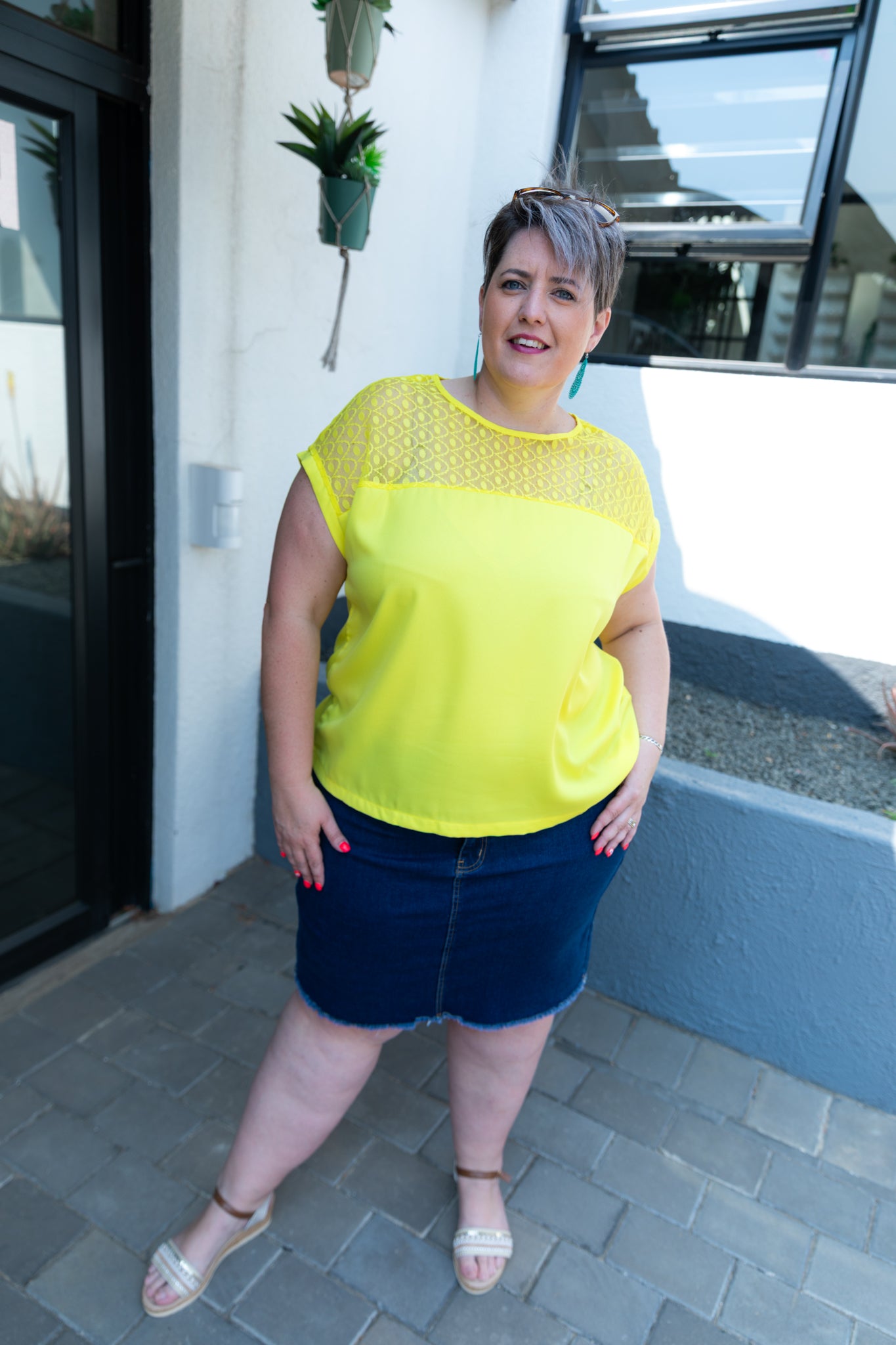 Curve-Bright-Yellow-Lace-Detail-Top-front2