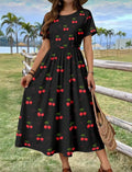 Curve-Cherry-Print-Tshirt-Feel-Dress-front