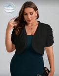 Curve-Plus-Size-Short-Cropped-Jacket-Pleated-Sleeves-front