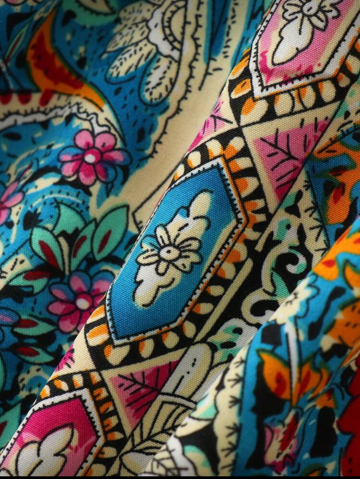 Curve -Multi-paisley-maxi-Skirt-detail