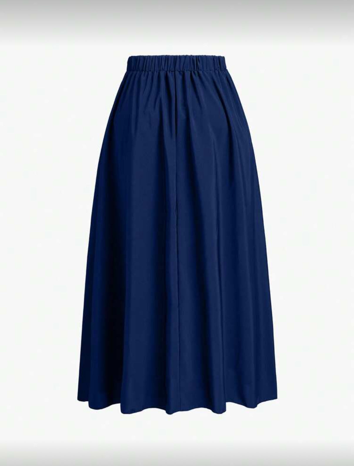 Curve -Navy-Blue-maxi-Skirt-front
