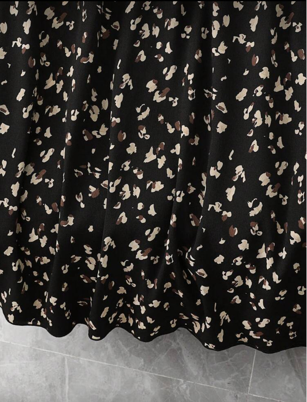 Curve -black-babies-breath-maxi-Skirt-detail