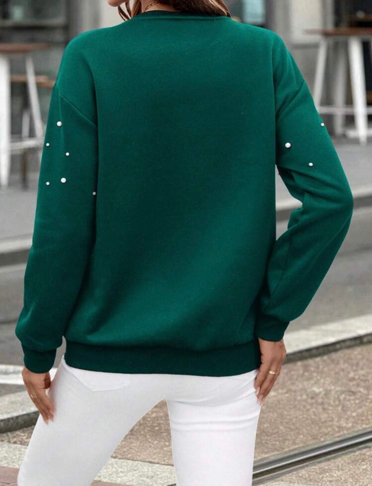 Deep-Green-Pearl-Detail-Soft-Pullover-back