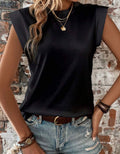 Essential-Black-Cap-Sleeve-Top-T-Shirt-front