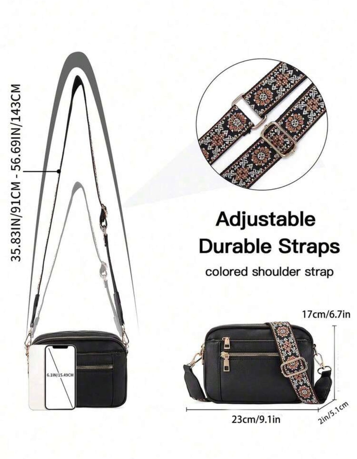 Everyday-Black-Multi-Pocket-Crossbody-Bag-size