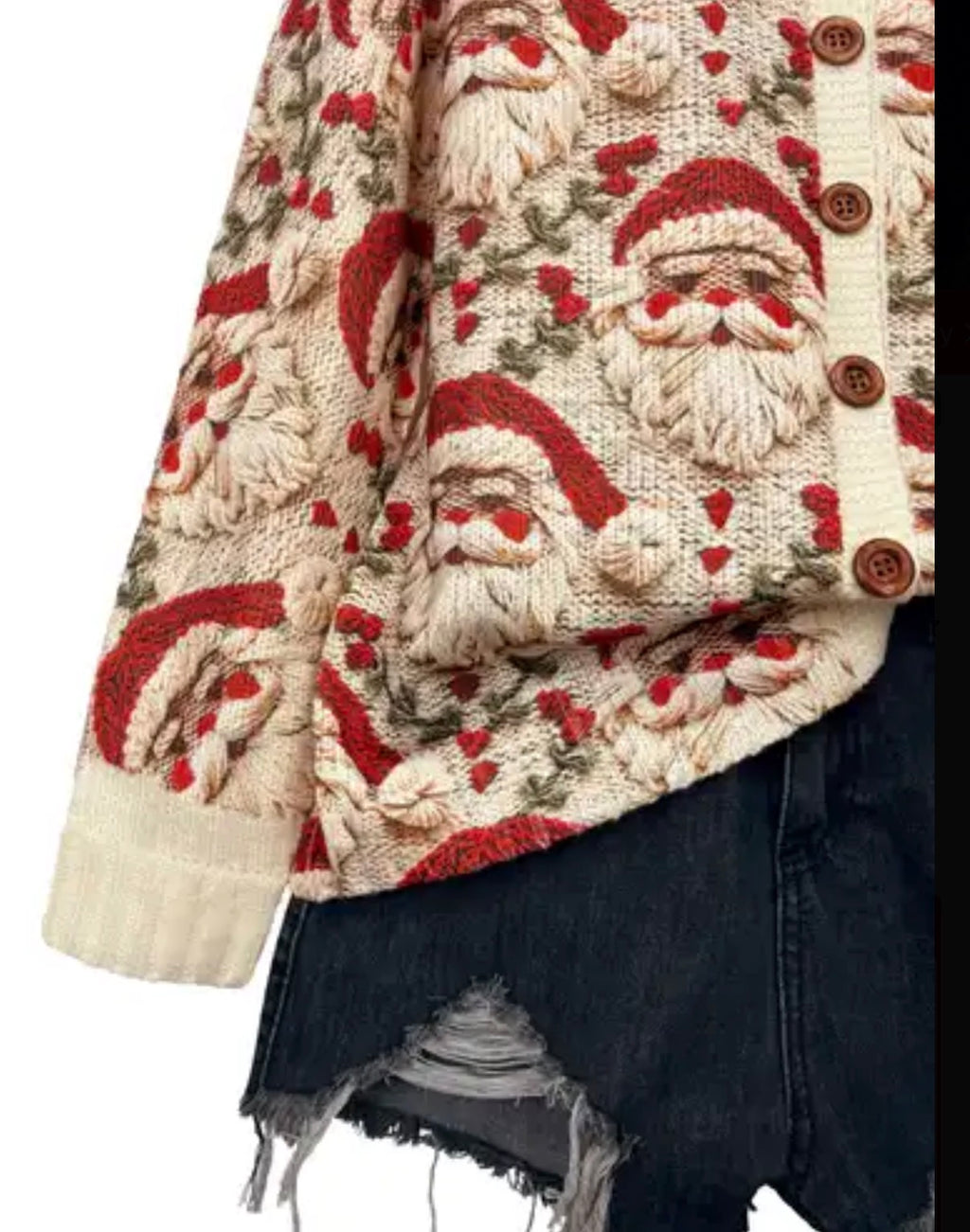 Festive-Must-Have-Santa-Knit-Cardigan-detail