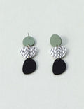 Green-Animal-Print-Geometric-Statement-Earrings-set