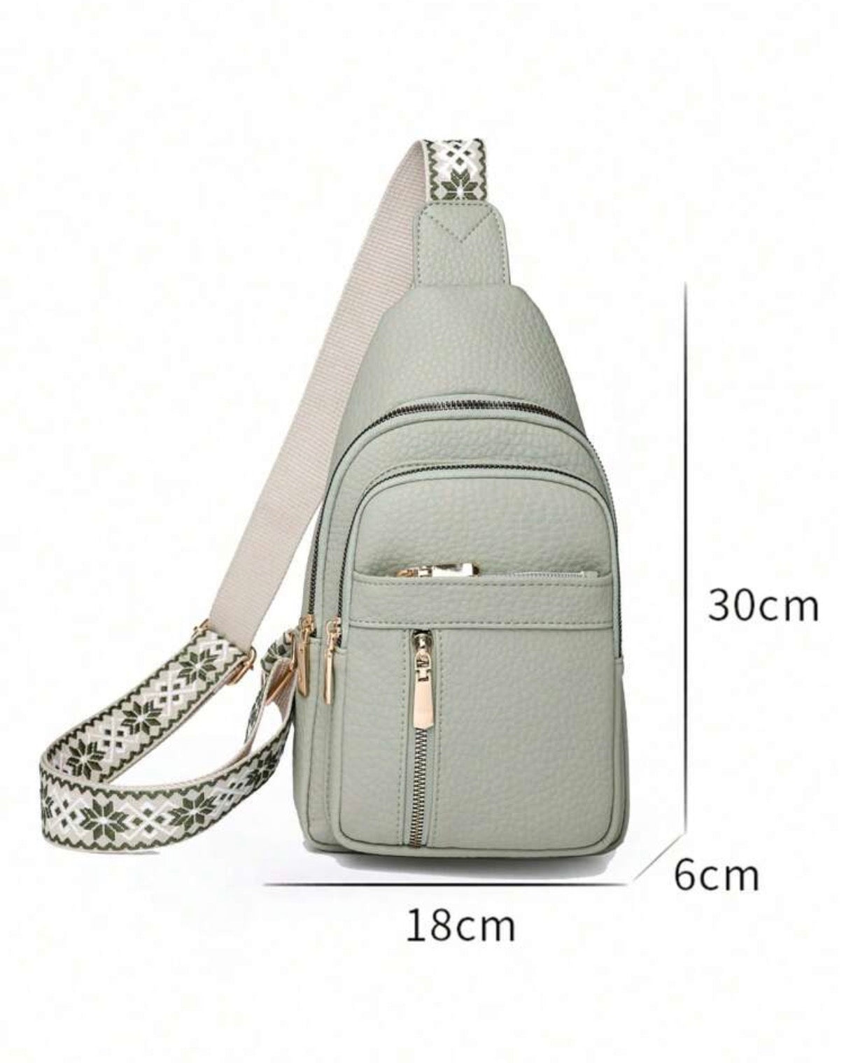 Green-Aztec-Strap-Lux-Body-Sling-Bag-size