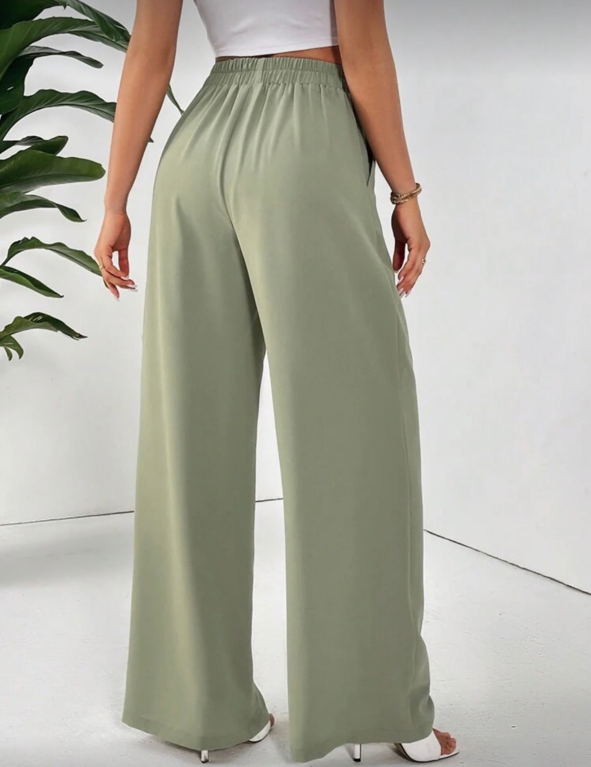 Green-Frenchy-Women-Pants-Uniform-Pants-back