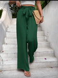High-Waist-Deep-Green-Wide-Leg-Pants-front