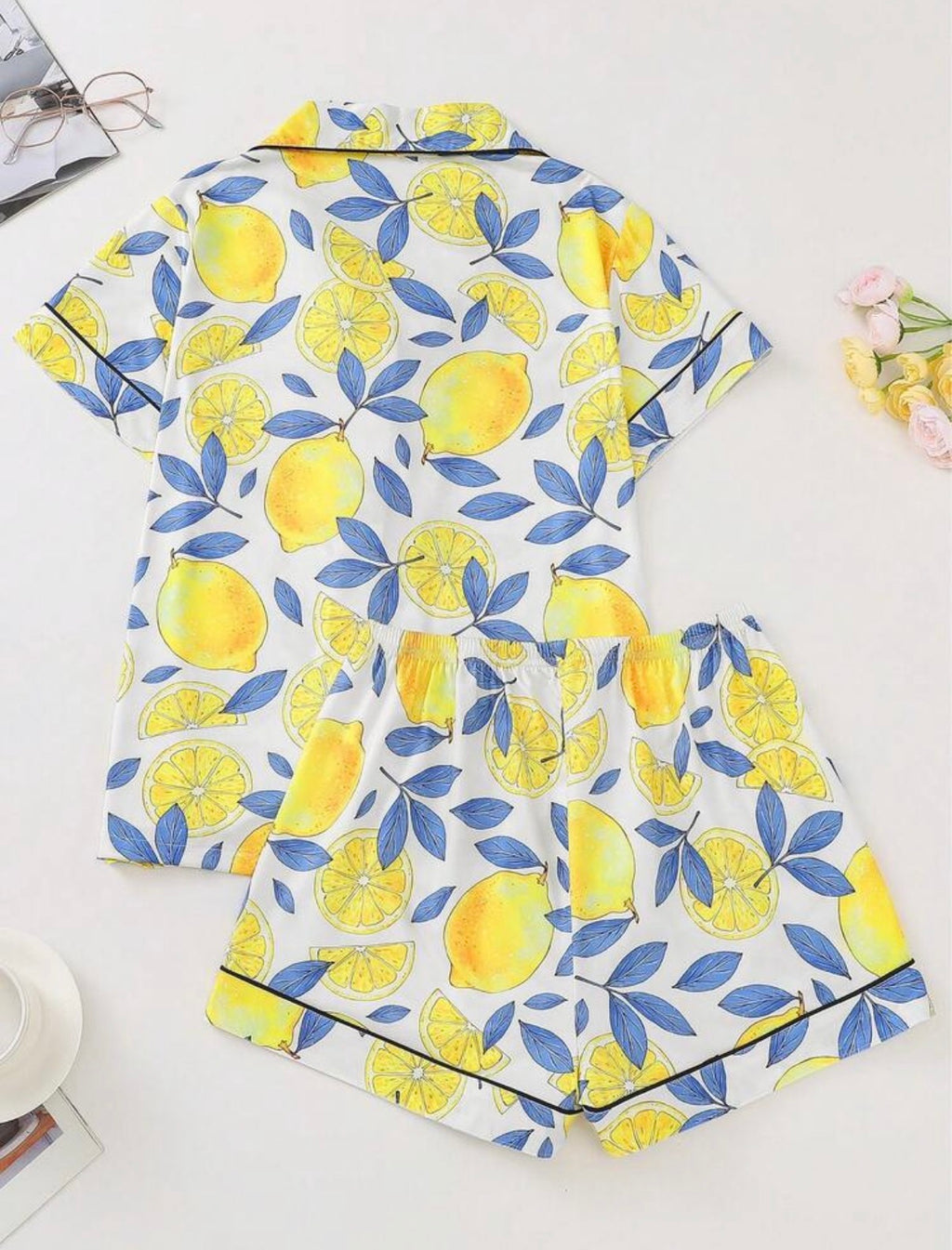 Limoncello-Yellow-Blue-White-Short-Sleeve-PJ-Set-back