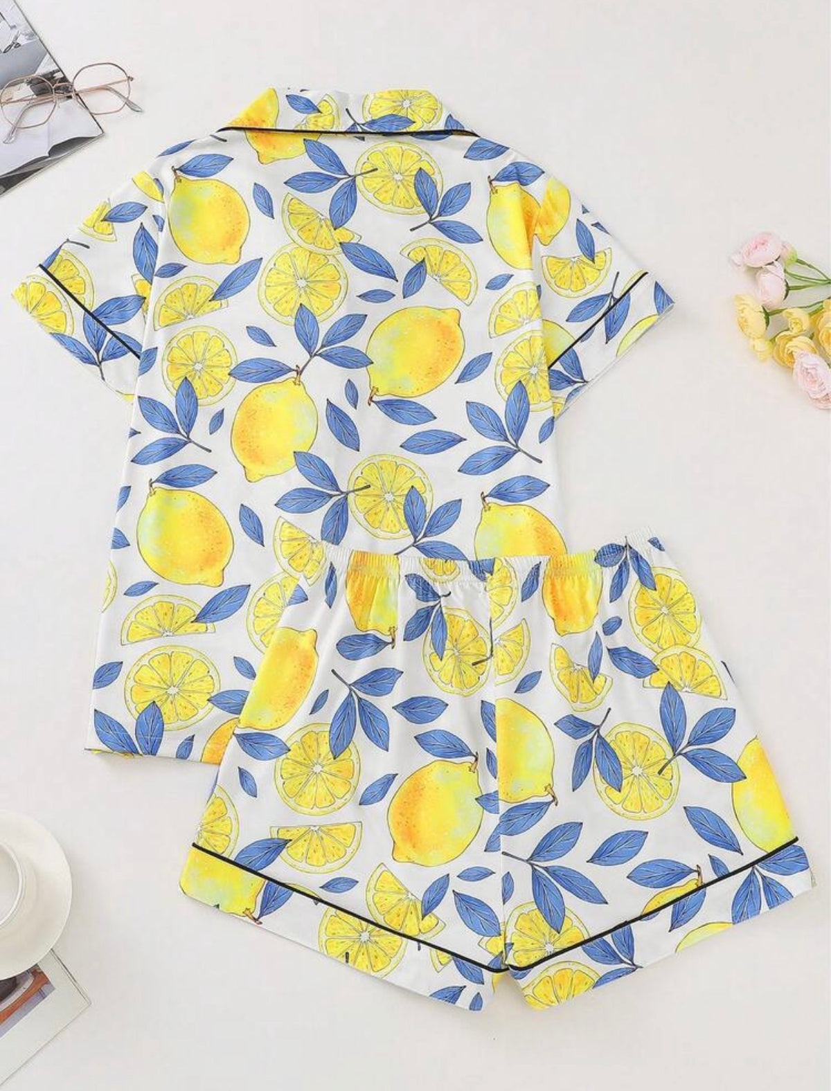 Limoncello-Yellow-Blue-White-Short-Sleeve-PJ-Set-back