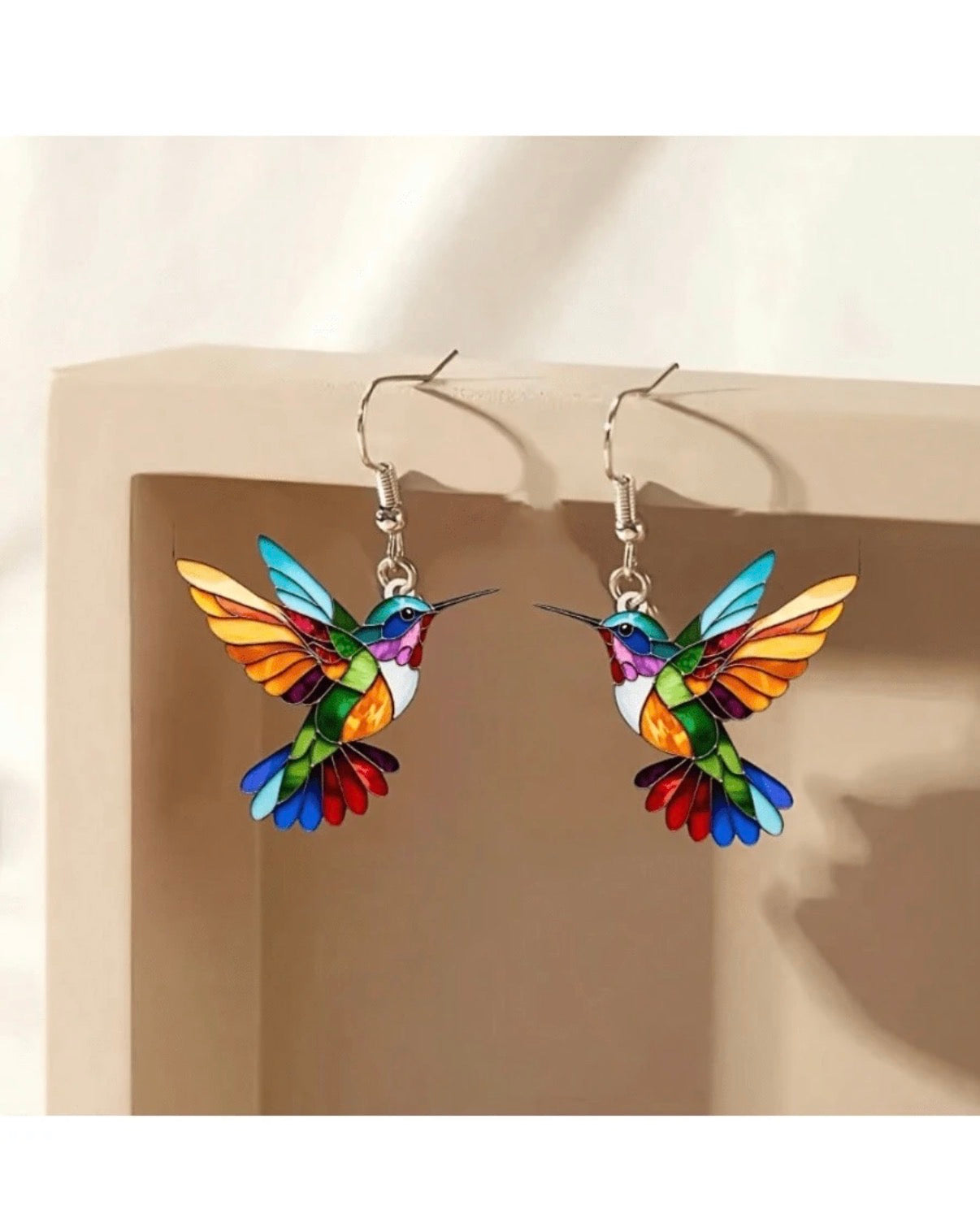 Multi-Colour-Hummingbird-Acrylic-Earrings-set