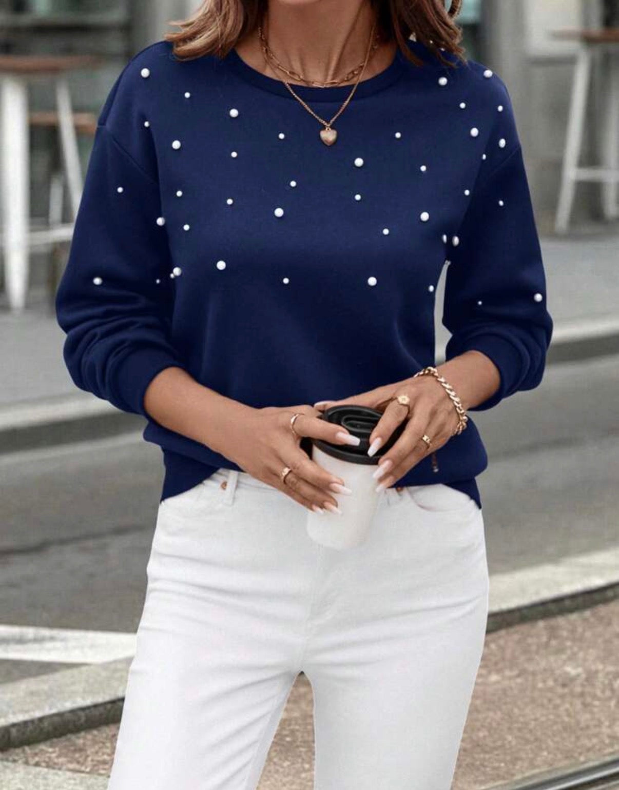 Navy-Blue-Pearl-Detail-Soft-Pullover-front-lifestyle