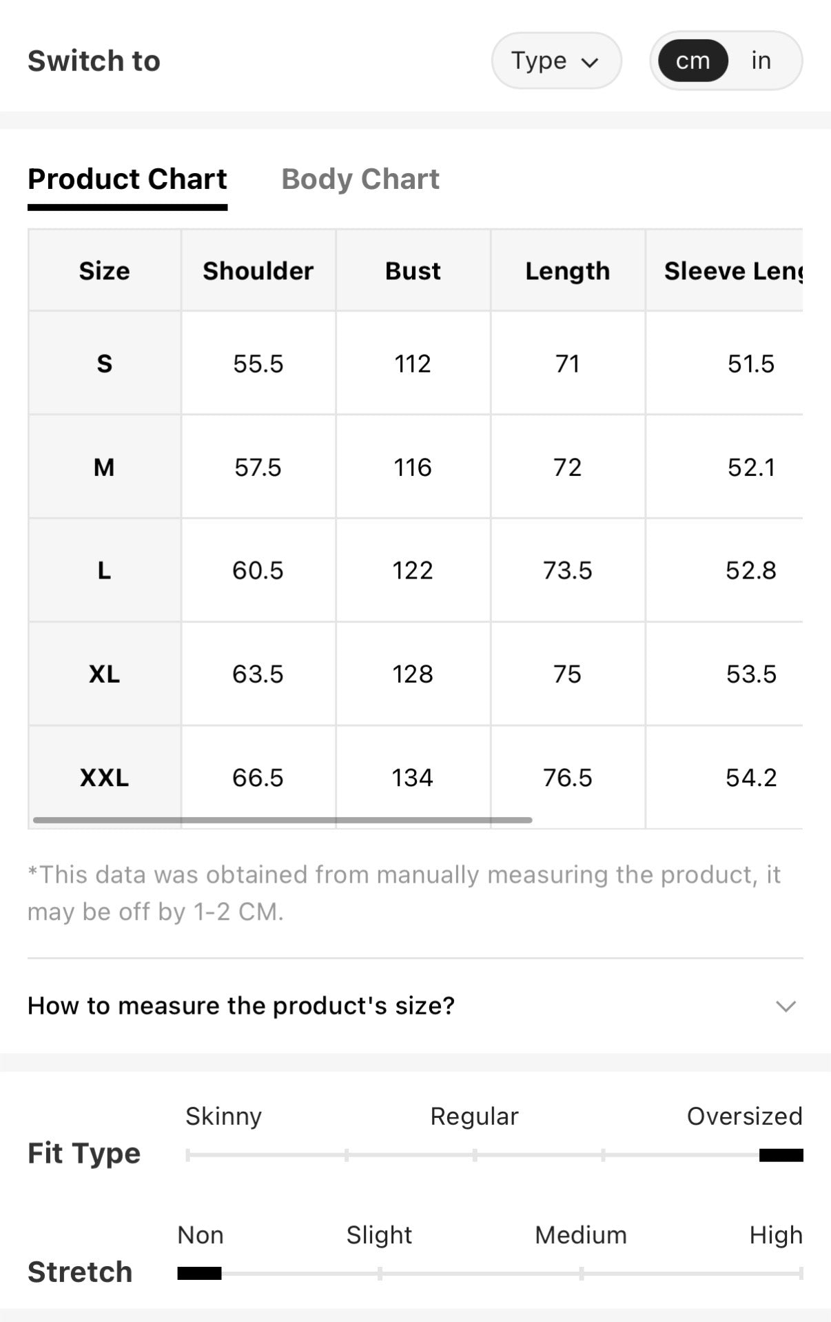 Neutral-Black-Half-Leopard-Blue-White-Stripe-Statement-Shirt-sizing-chart