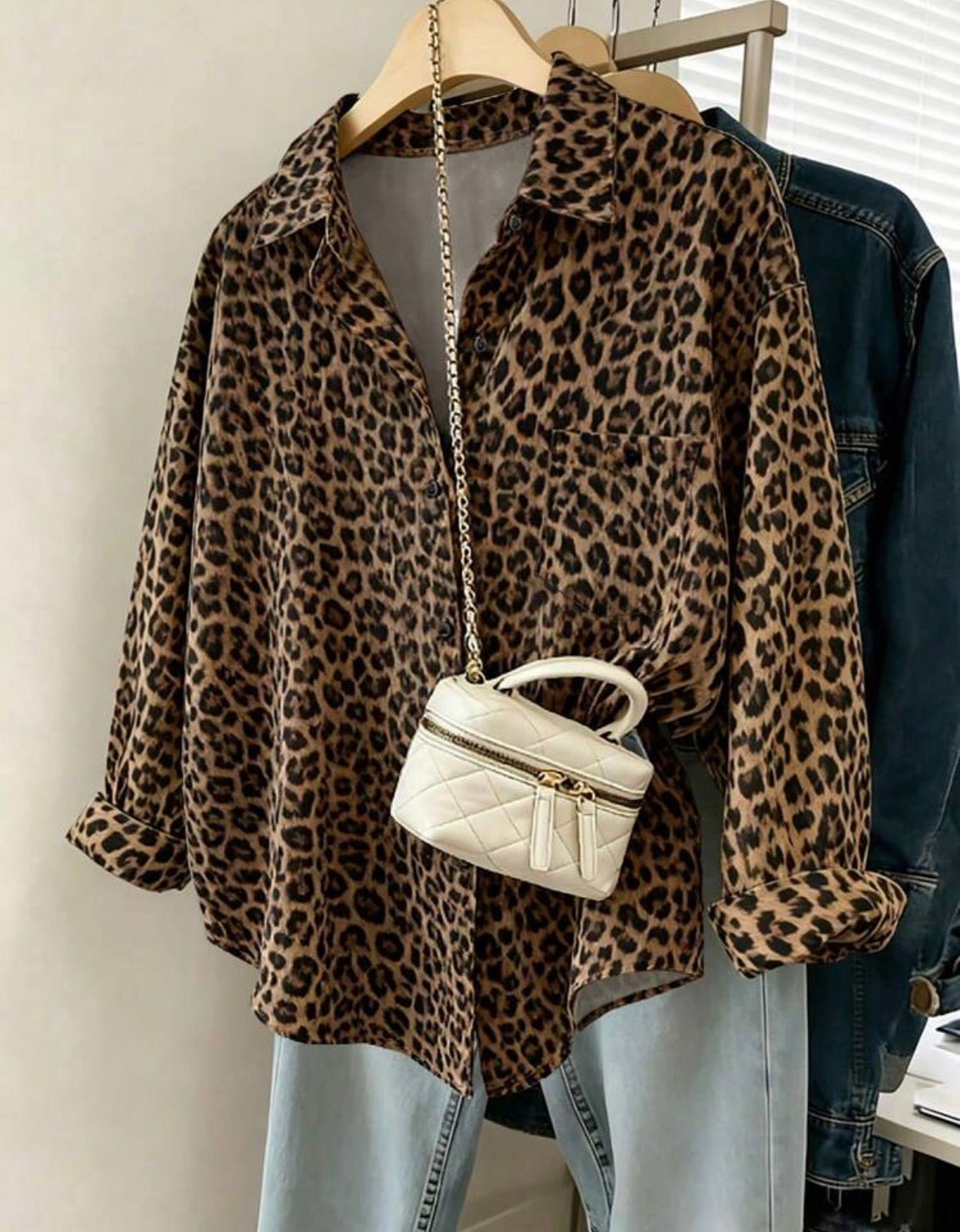 Neutral-Black-Leopard-Print-Statement-Shirt-front