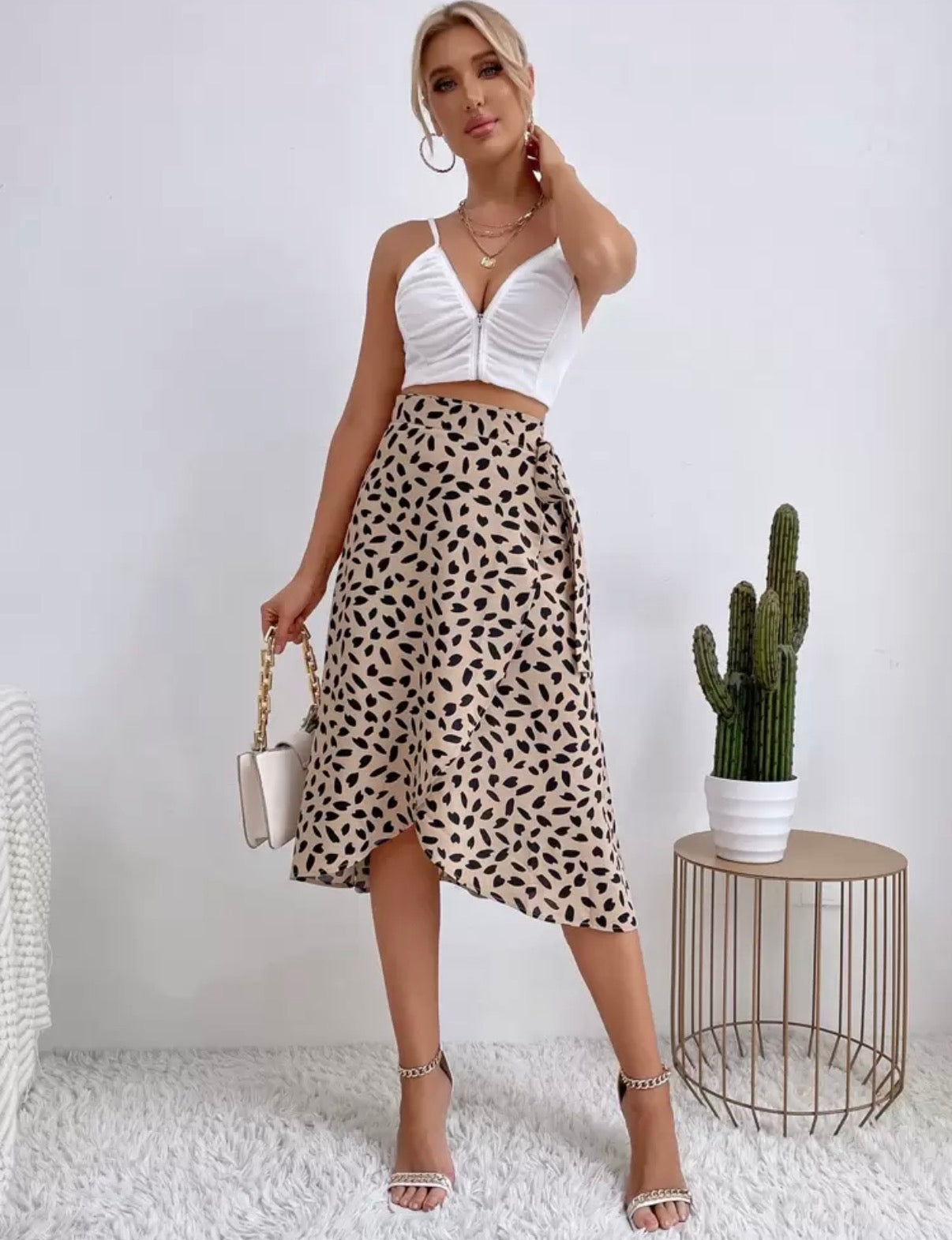 Neutral-Black-Sand-Dune-Safari-Wrap-Midi-Skirt-front