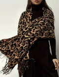 Neutral-Brown-Black-Leopard-Print-Winter-Scarf-front