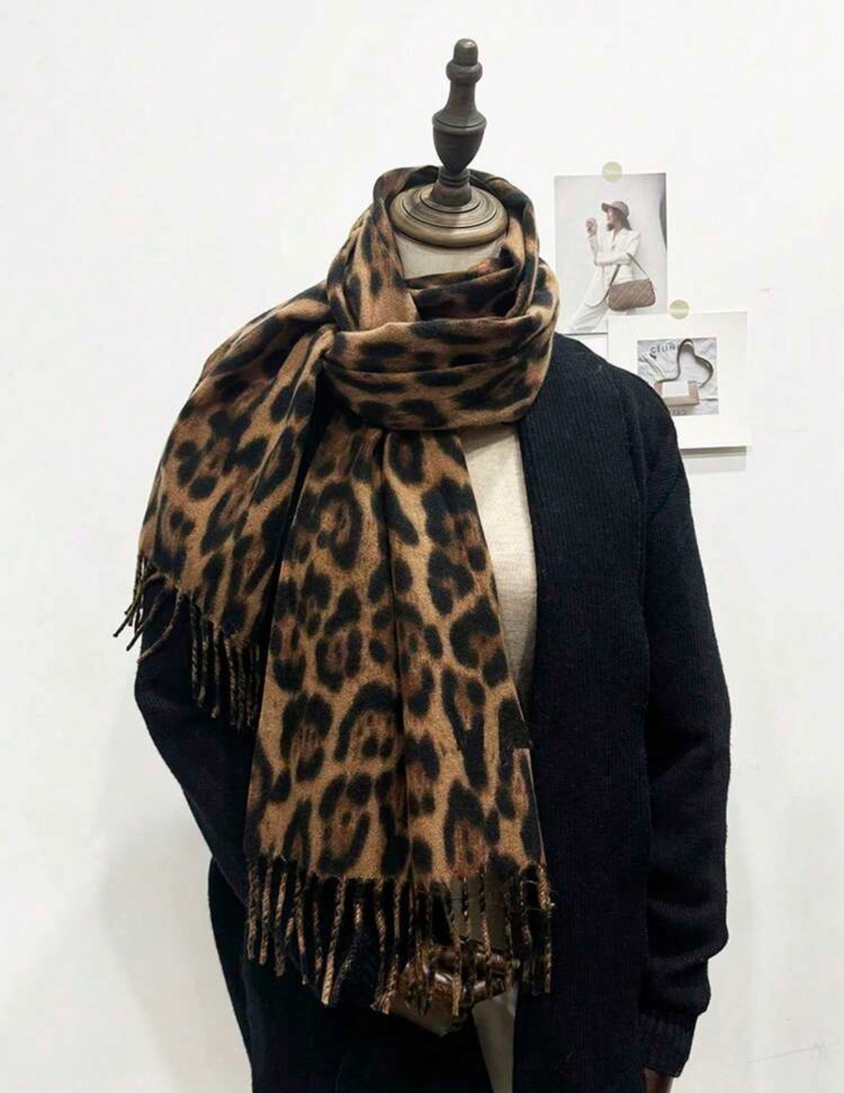 Neutral-Brown-Black-Leopard-Print-Winter-Scarf-side