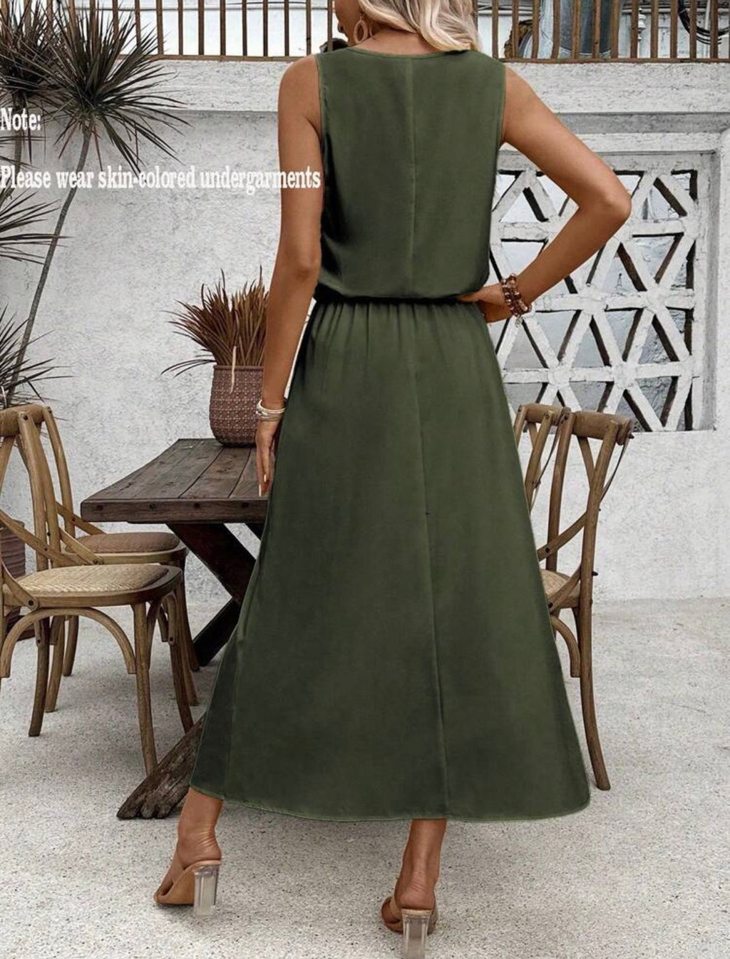 Olive-Green-Summer-Breeze-Sleeveless-Maxi-Dress-back