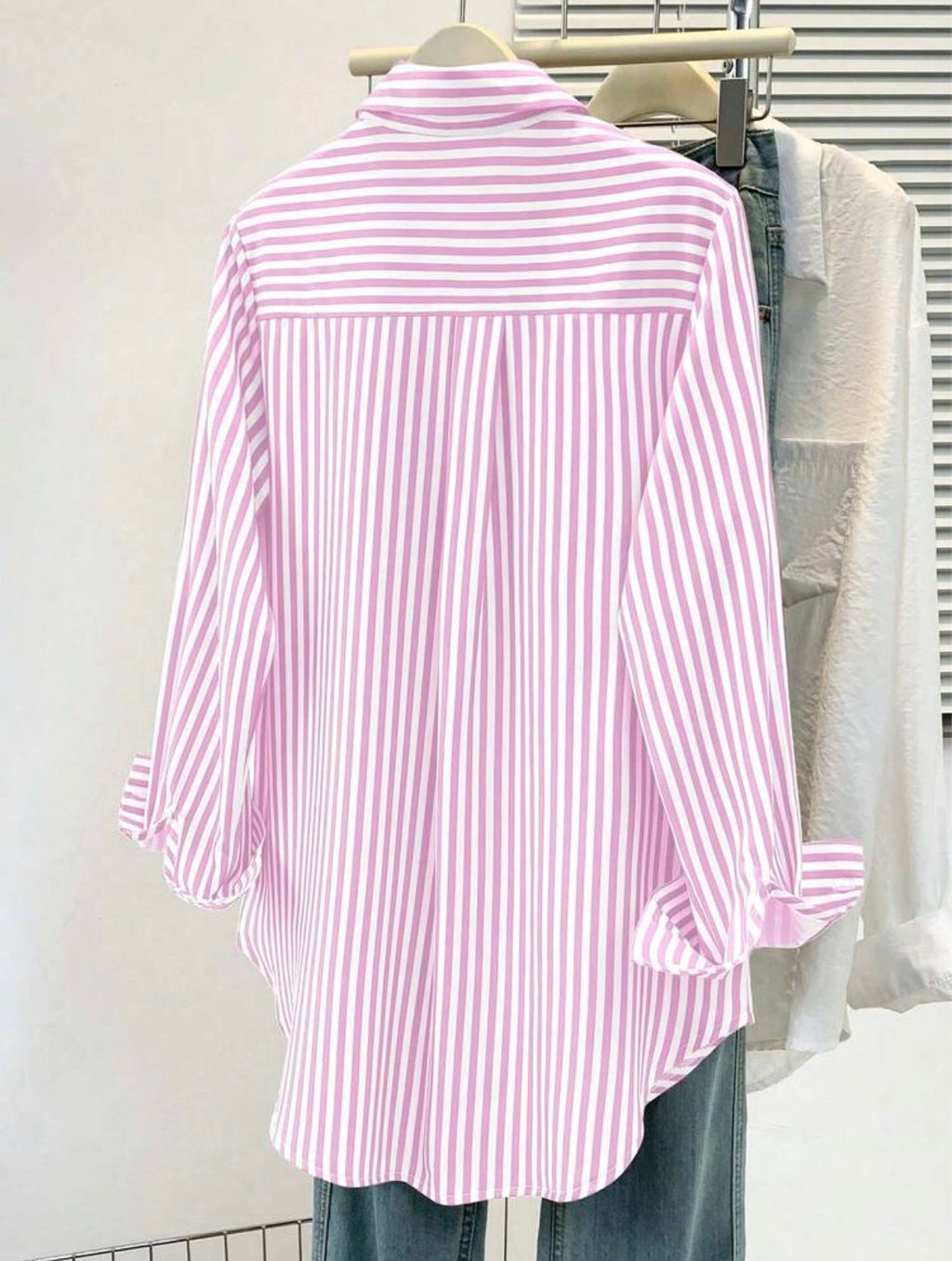 Pink-White-Stripe-Statement-Shirt-back