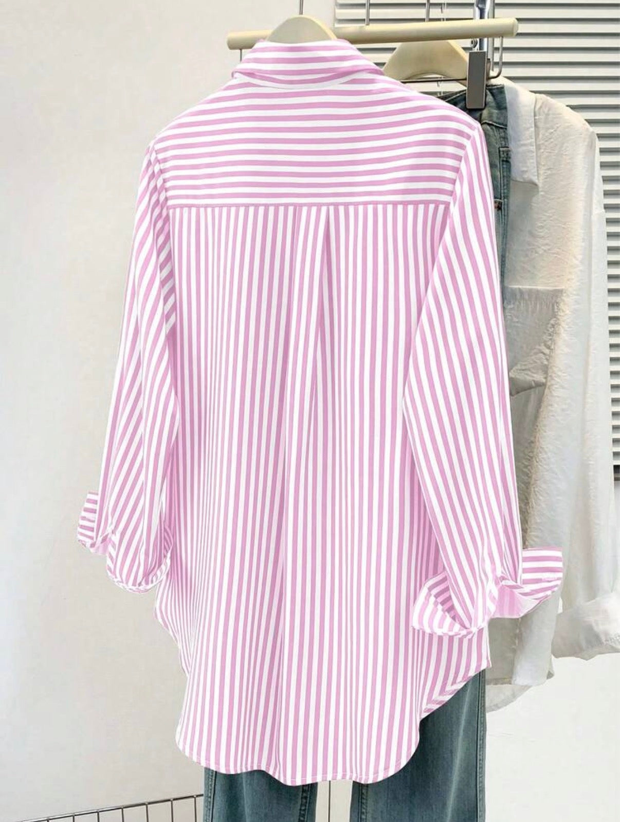 Pink-White-Stripe-Statement-Shirt-back