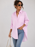 Thesqueen.com-Pink-White-Stripe-Statement-Shirt-front
