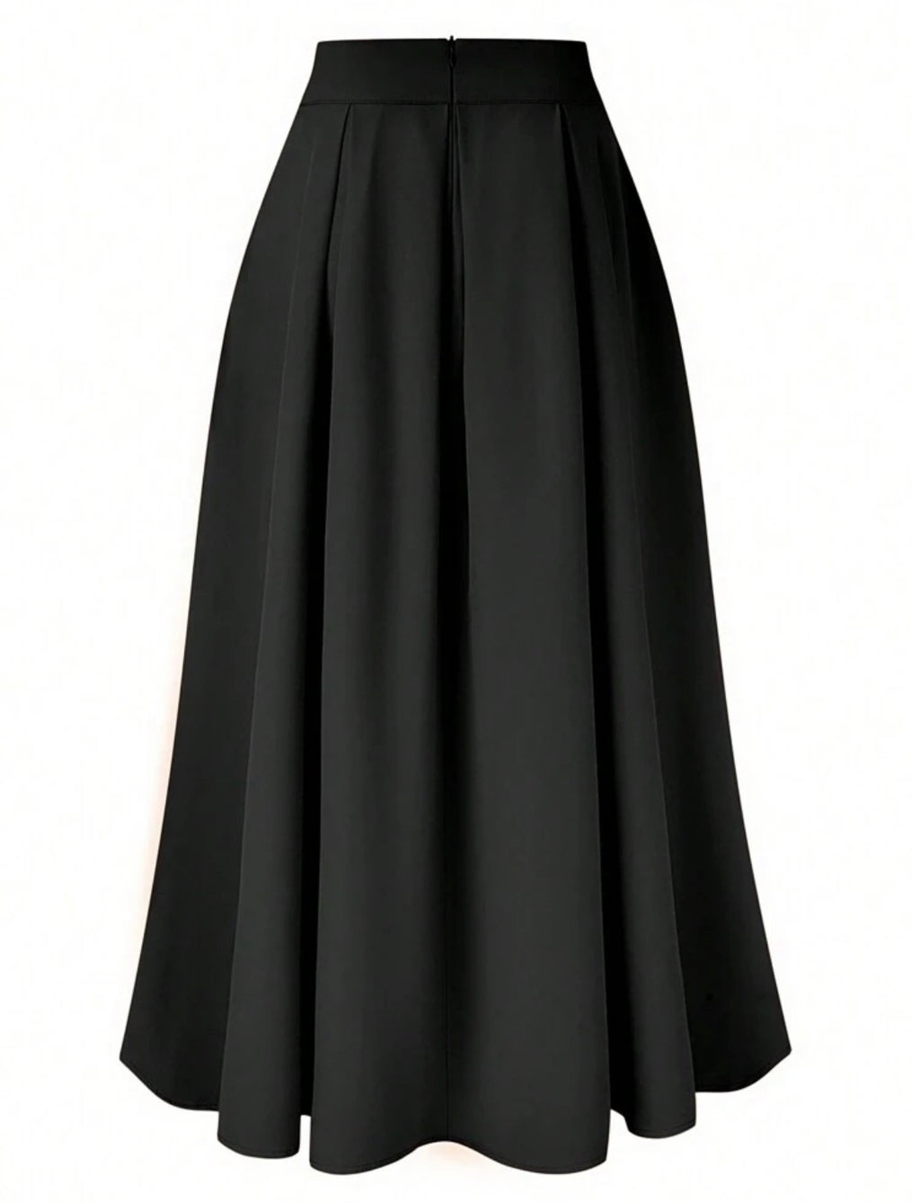 Pocketed-Black-Maxi-Skirt-front