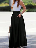 Pocketed-Black-Maxi-Skirt-side