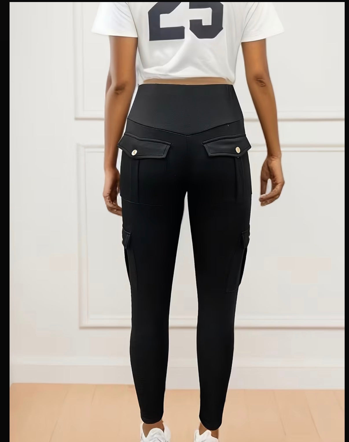 Pocketed-Cargo-Leggings-back-black