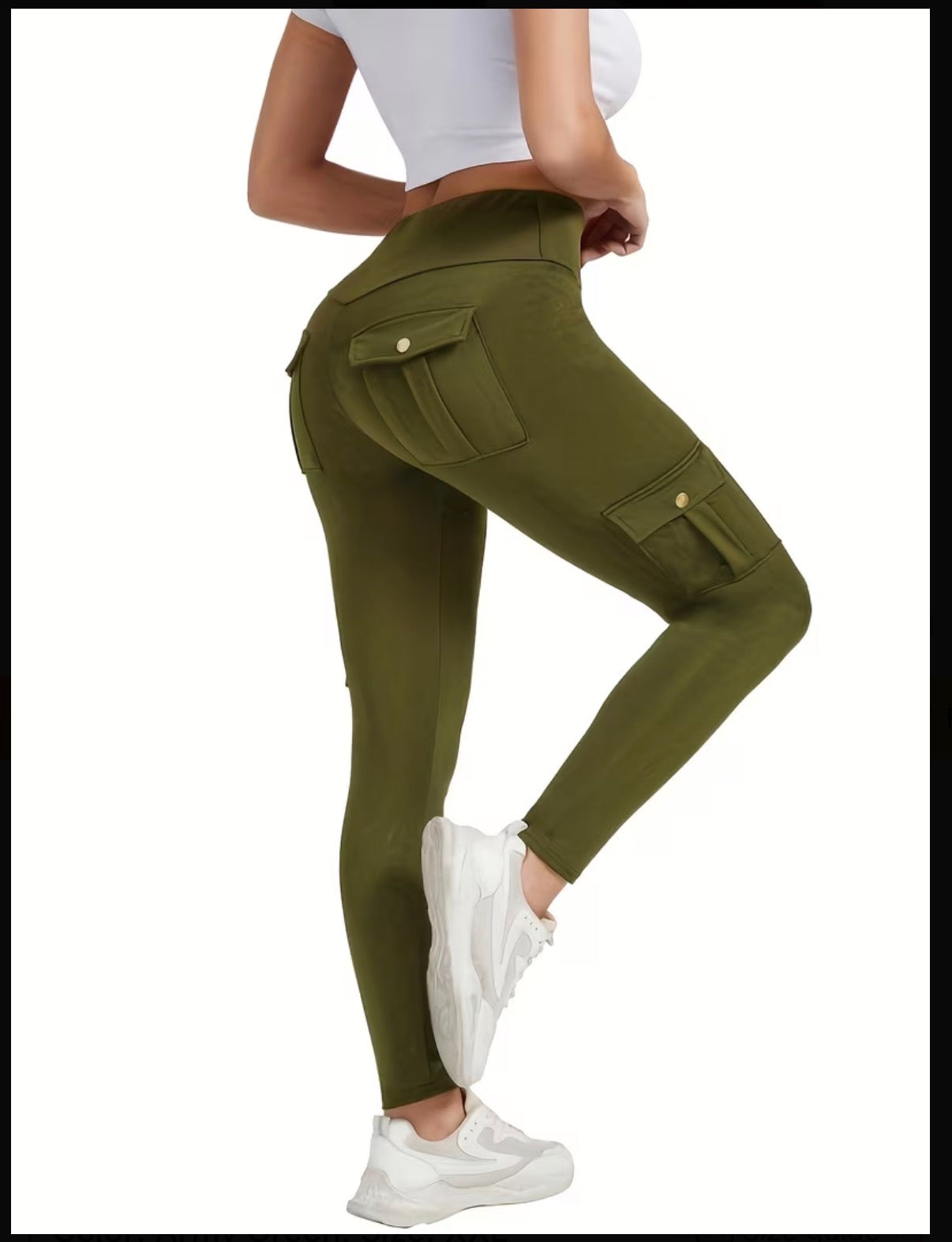 Pocketed-Cargo-Leggings-side-army-green