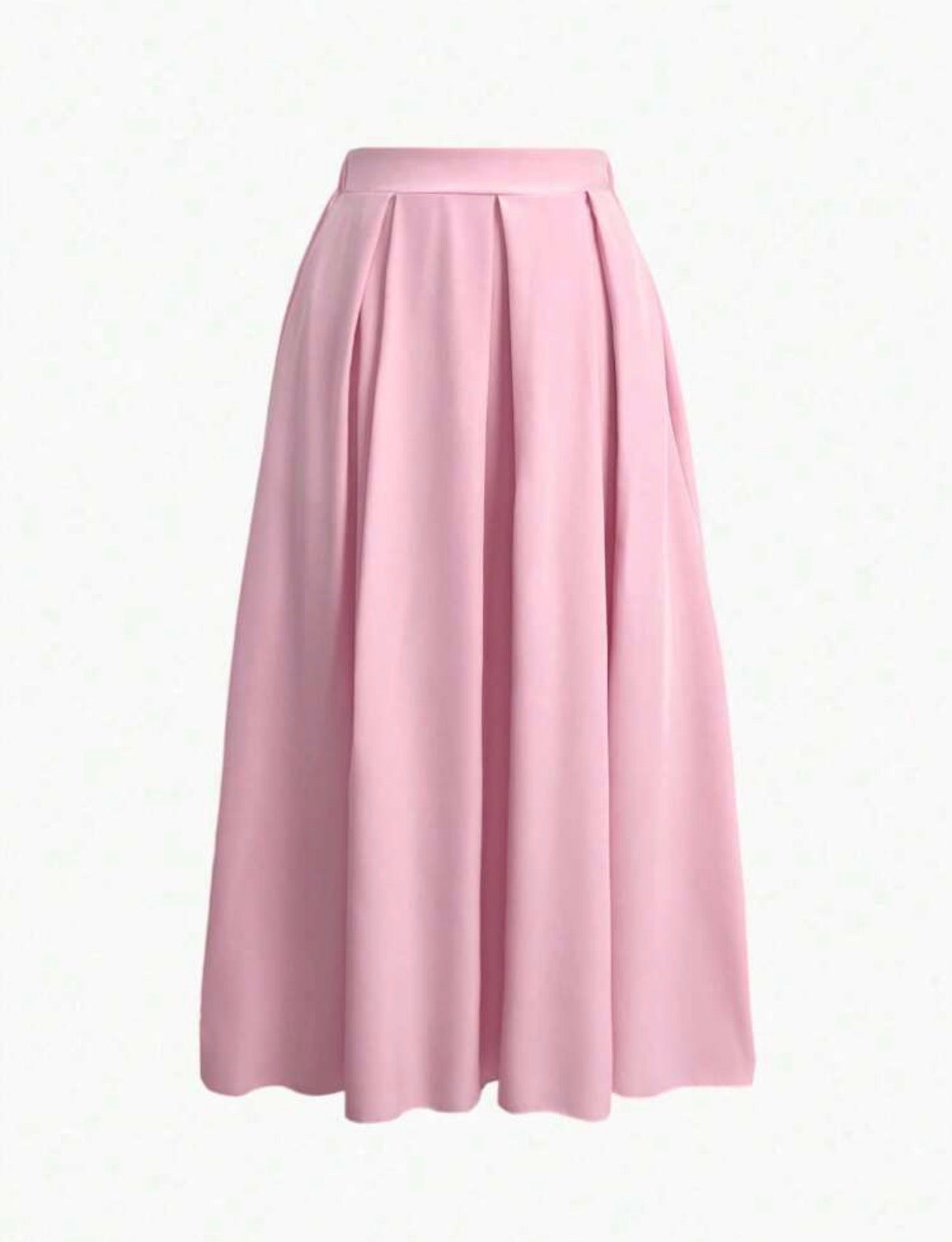 Pocketed-Powder-Pink-Maxi-Skirt-front