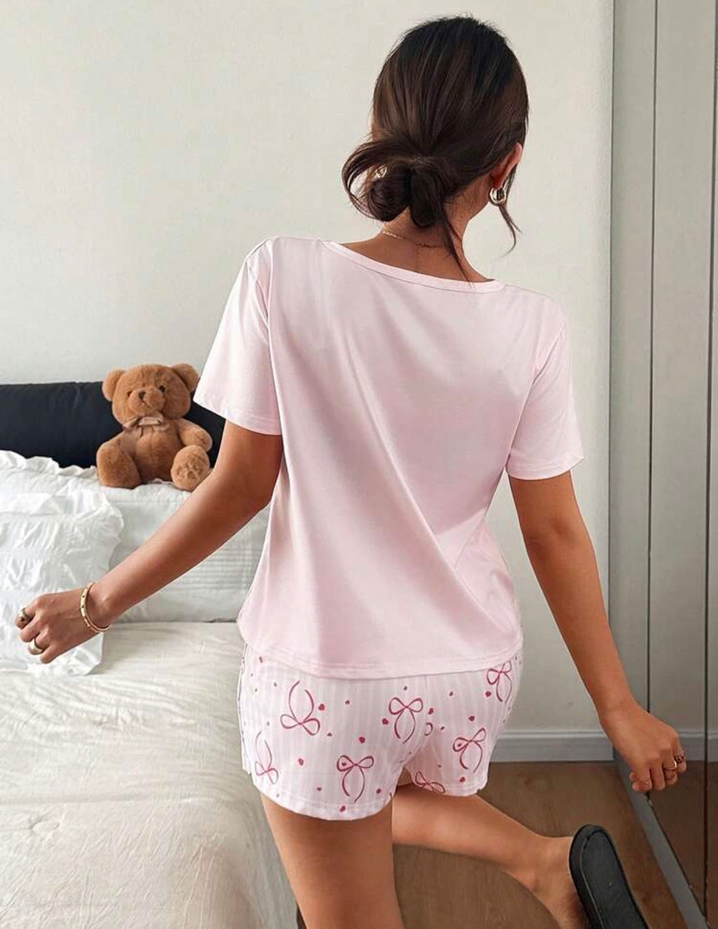 Pretty-in-Bows-Pink-PJ-Set-back