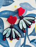 Red-Monochrome-Heart-Flutter-Statement-Earrings-front