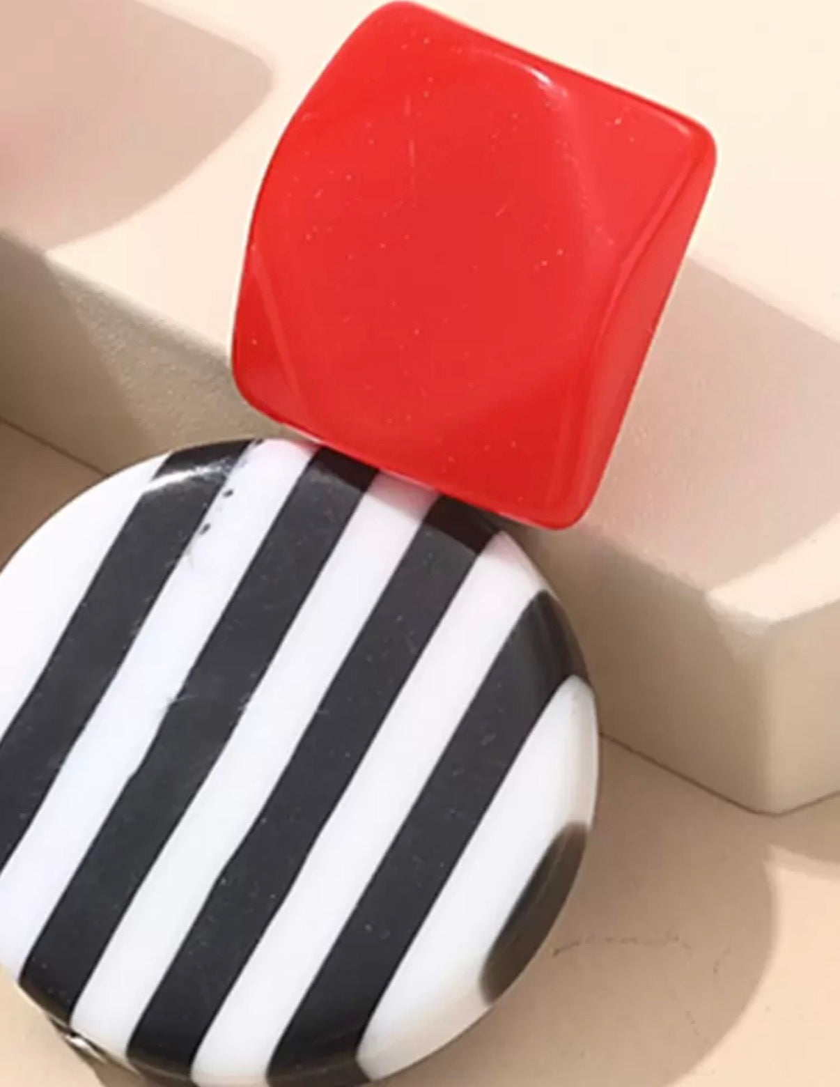 Red-Retro-Stripe-Statement-Earrings-detail