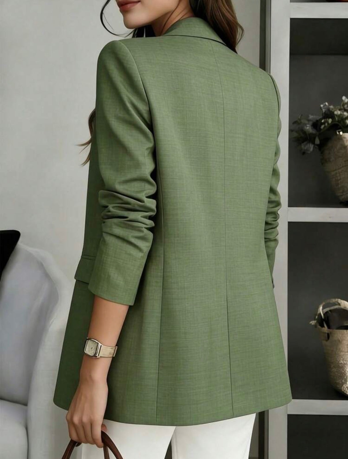 Sage-Green-One-Button-Classic-Tailored-Blazer-back