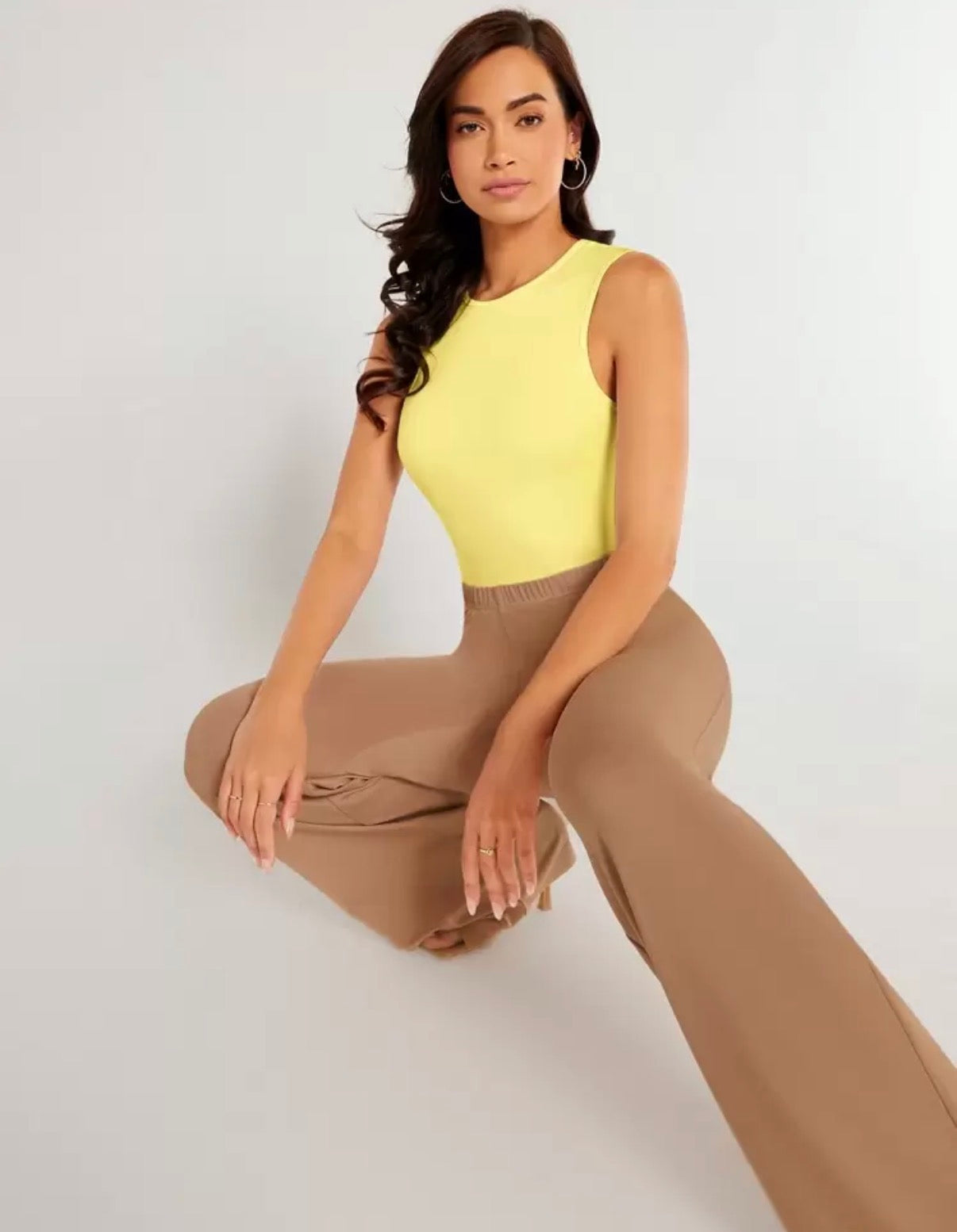 Sleeveless-Butter-Yellow-Basics-Bodysuit-side-front